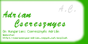 adrian cseresznyes business card