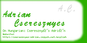 adrian cseresznyes business card